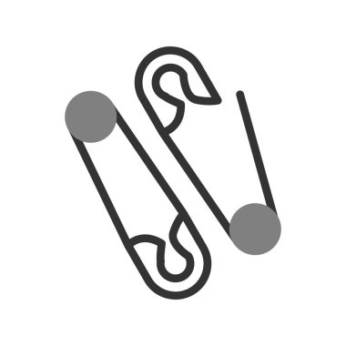 Güvenlik İğneleri simgesinin vektör illüstrasyonu