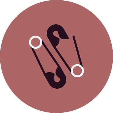 Güvenlik İğneleri simgesinin vektör illüstrasyonu