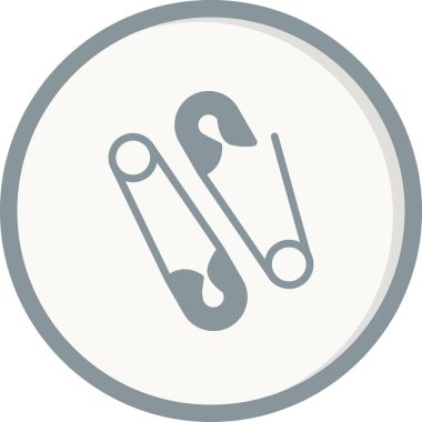 Güvenlik İğneleri simgesinin vektör illüstrasyonu