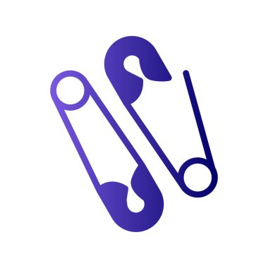 Güvenlik İğneleri simgesinin vektör illüstrasyonu