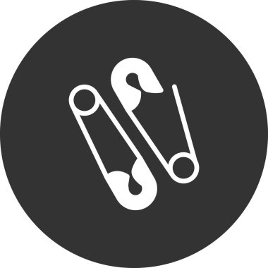 Güvenlik İğneleri simgesinin vektör illüstrasyonu