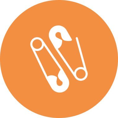 Güvenlik İğneleri simgesinin vektör illüstrasyonu