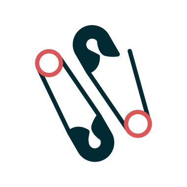 Güvenlik İğneleri simgesinin vektör illüstrasyonu