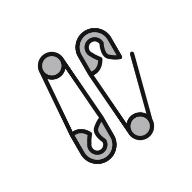 Güvenlik İğneleri simgesinin vektör illüstrasyonu