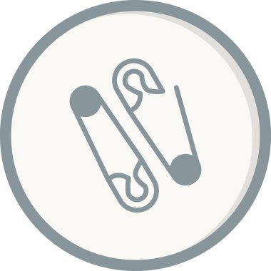 Güvenlik İğneleri simgesinin vektör illüstrasyonu