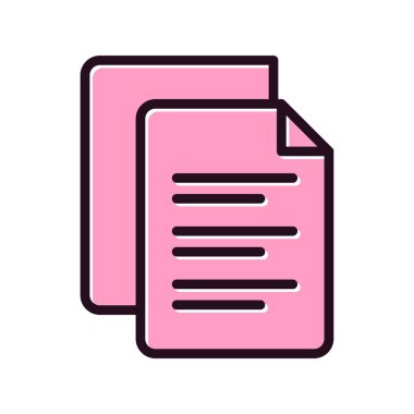 dosya belgesi vektörü. İnce çizgili vuruş sembolü. izole edilmiş sınır çizimi