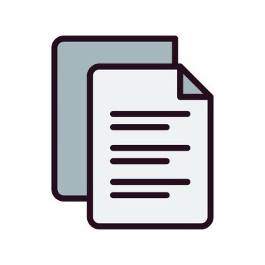 dosya belgesi vektörü. İnce çizgili vuruş sembolü. izole edilmiş sınır çizimi