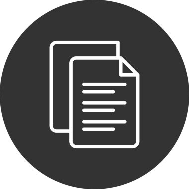 dosya belgesi vektörü. İnce çizgili vuruş sembolü. izole edilmiş sınır çizimi