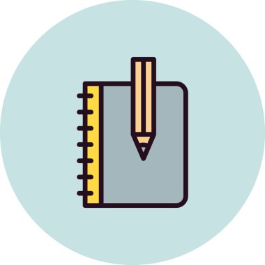 defter kalem vektör simgesi ile