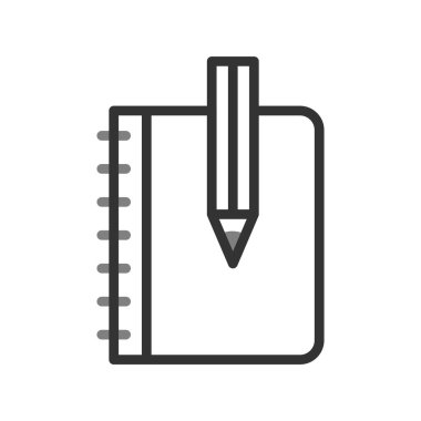 defter kalem vektör simgesi ile