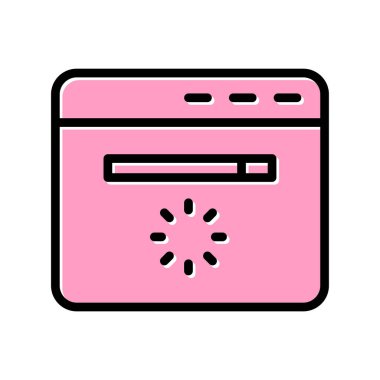 Web sitesi modern simgesinin vektör illüstrasyonu