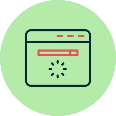 Web sitesi modern simgesinin vektör illüstrasyonu