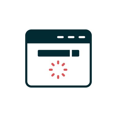 Web sitesi modern simgesinin vektör illüstrasyonu