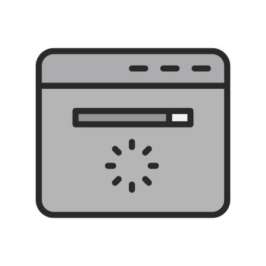 Web sitesi modern simgesinin vektör illüstrasyonu