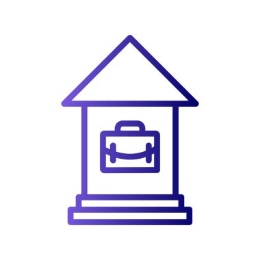 Ev simgesinden Çalışmanın vektör illüstrasyonu 