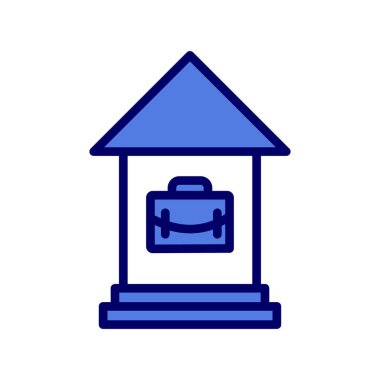 Ev simgesinden Çalışmanın vektör illüstrasyonu 