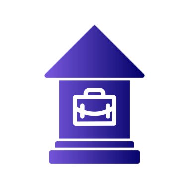 Ev simgesinden Çalışmanın vektör illüstrasyonu 