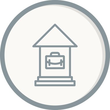 Ev simgesinden Çalışmanın vektör illüstrasyonu 