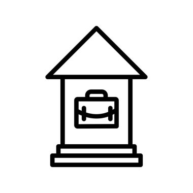 Ev simgesinden Çalışmanın vektör illüstrasyonu 