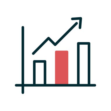iş grafiği düz vektör simgesi