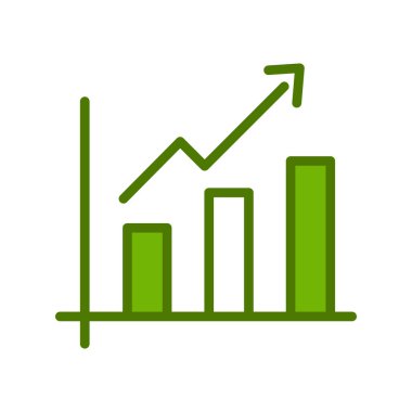 iş grafiği düz vektör simgesi