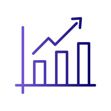 iş grafiği düz vektör simgesi