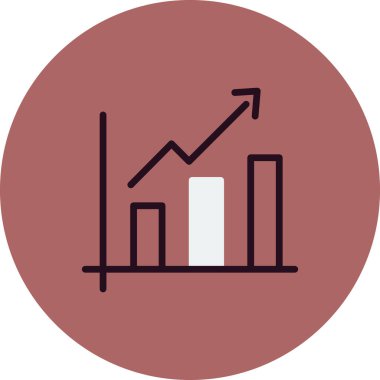 iş grafiği düz vektör simgesi