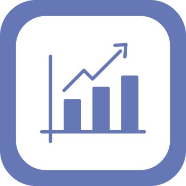 iş grafiği düz vektör simgesi