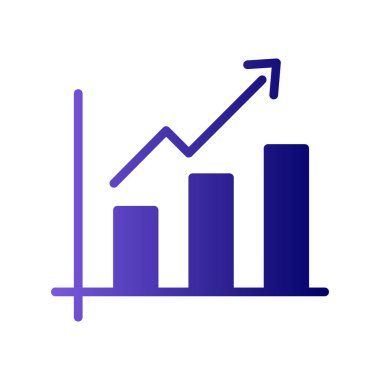 iş grafiği düz vektör simgesi