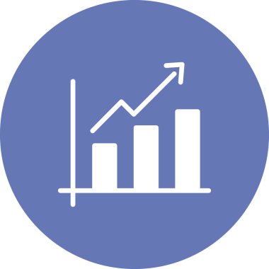 iş grafiği düz vektör simgesi