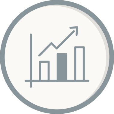 iş grafiği düz vektör simgesi