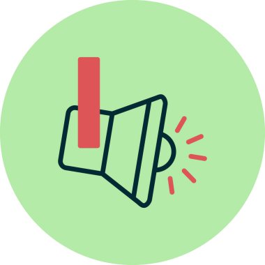 Gölgeli el feneri sembolünün basit düz simgesi.