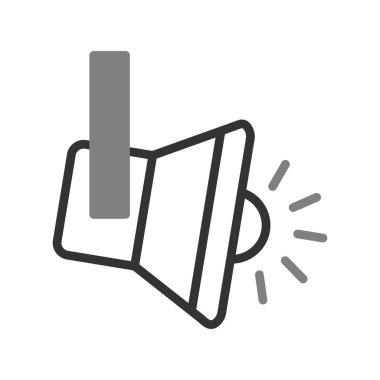 Gölgeli el feneri sembolünün basit düz simgesi.