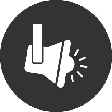 Gölgeli el feneri sembolünün basit düz simgesi.