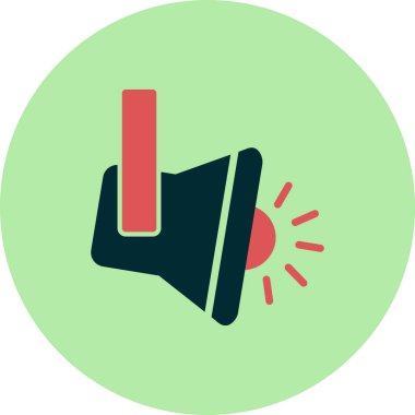 Gölgeli el feneri sembolünün basit düz simgesi.