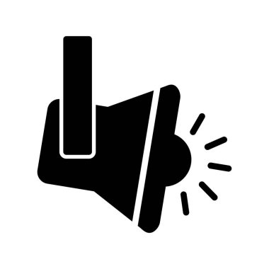 Gölgeli el feneri sembolünün basit düz simgesi.