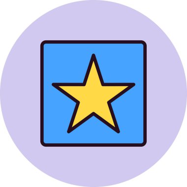 Ödül Yıldızı ikon vektör illüstrasyonu