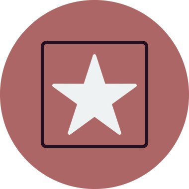 Ödül Yıldızı ikon vektör illüstrasyonu