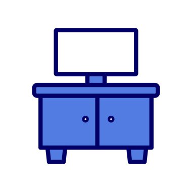 TV stand web simgesi basit illüstrasyon