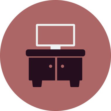 TV stand web simgesi basit illüstrasyon