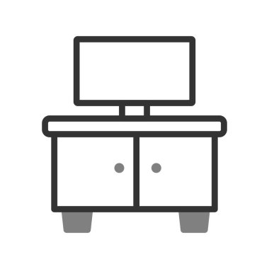 TV stand web simgesi basit illüstrasyon