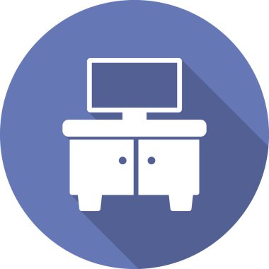 TV stand web simgesi basit illüstrasyon
