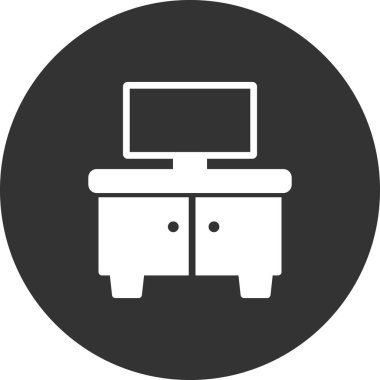 TV stand web simgesi basit illüstrasyon