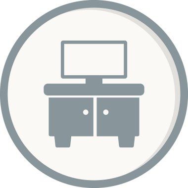 TV stand web simgesi basit illüstrasyon