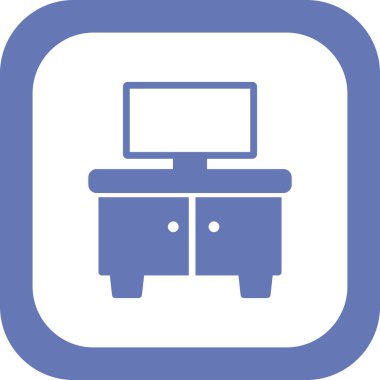 TV stand web simgesi basit illüstrasyon