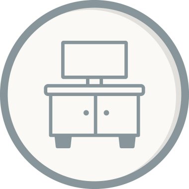 TV stand web simgesi basit illüstrasyon