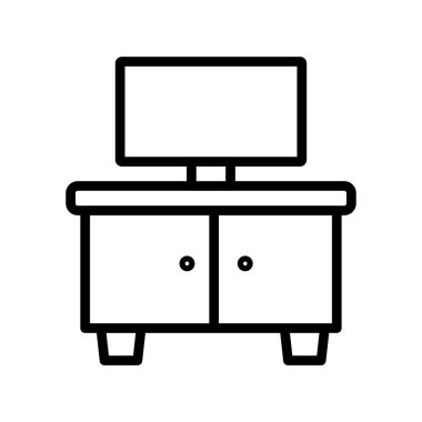 TV stand web simgesi basit illüstrasyon