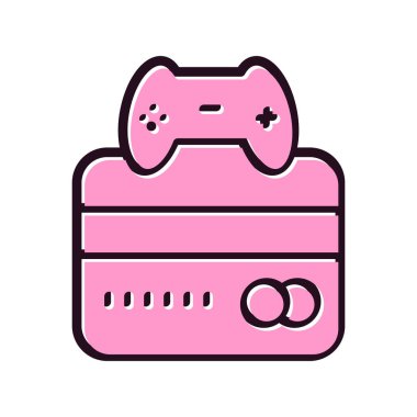 Çevrimiçi Oyun, Mikrotransaction, vektör illüstrasyonu 