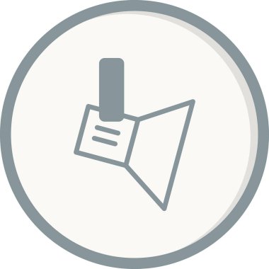 Gölgeli el feneri sembolünün basit düz simgesi.