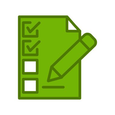 Soyut kontrol listesi ikon vektör illüstrasyonu